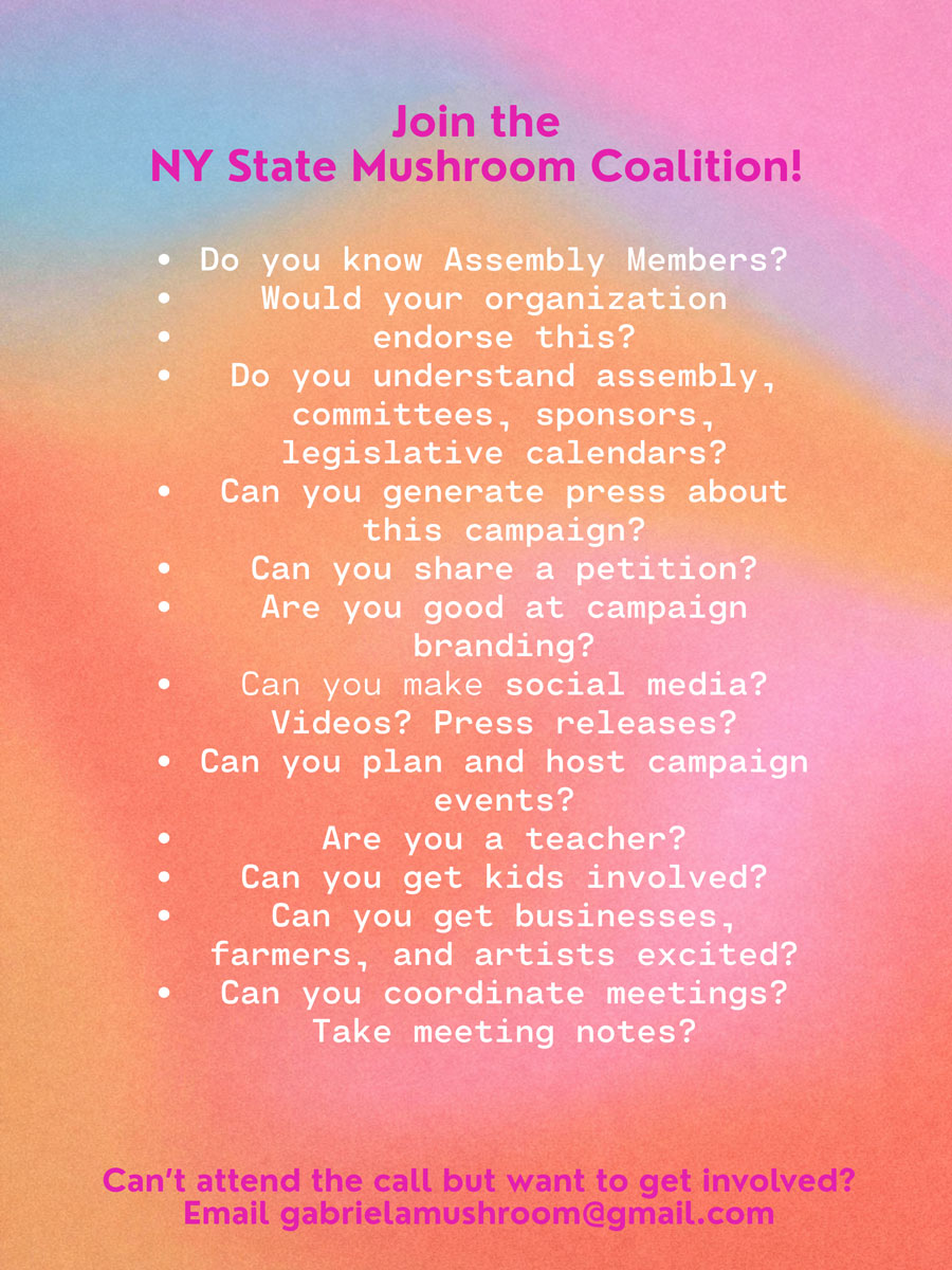 NY State mushroom poster